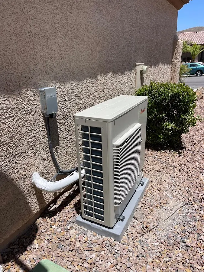 Residential air conditioning condenser unit in South Bay